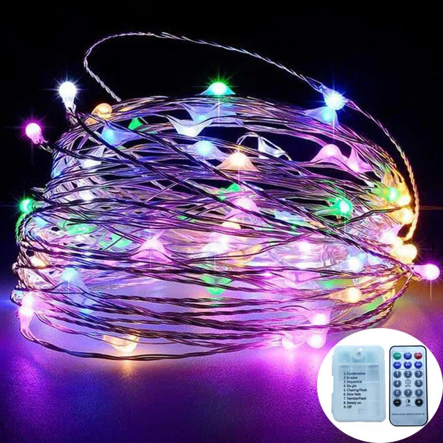 Copper-Wire Fairy String Lights 10m — USB Fairy Lights with Remote & Timer