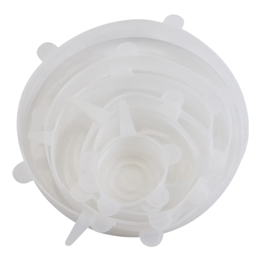 Reusable Silicone Stretch Lids – 6-Piece Assorted Food Cover Set
