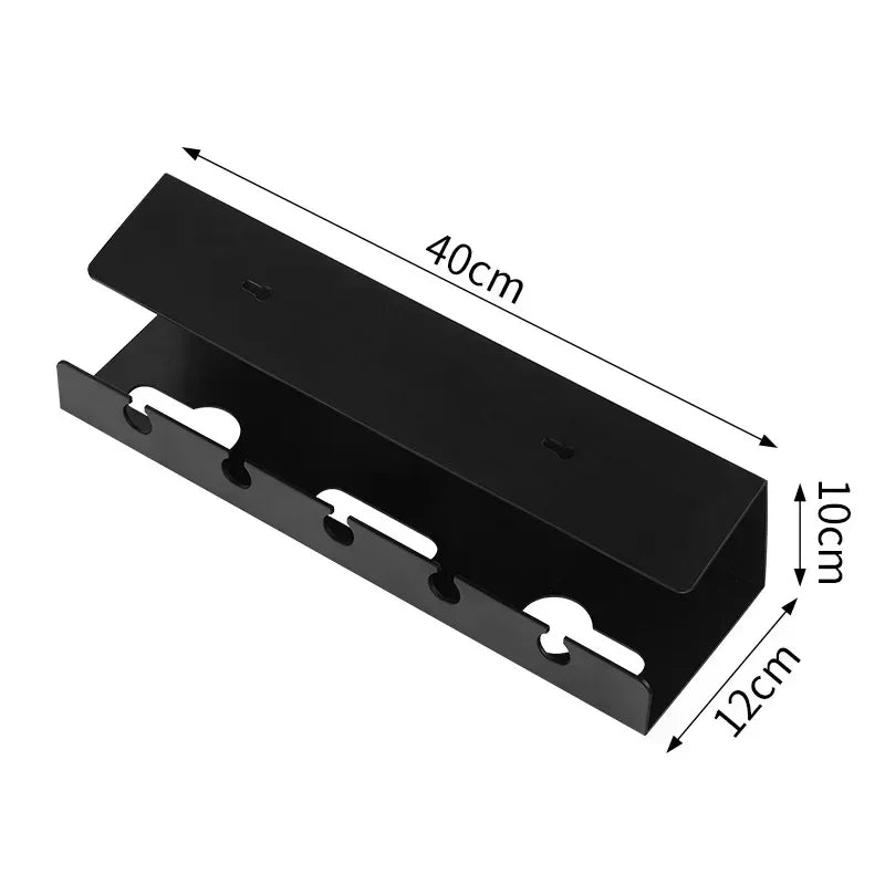 No-Drill Under-Desk Cable Management Tray with Clamp