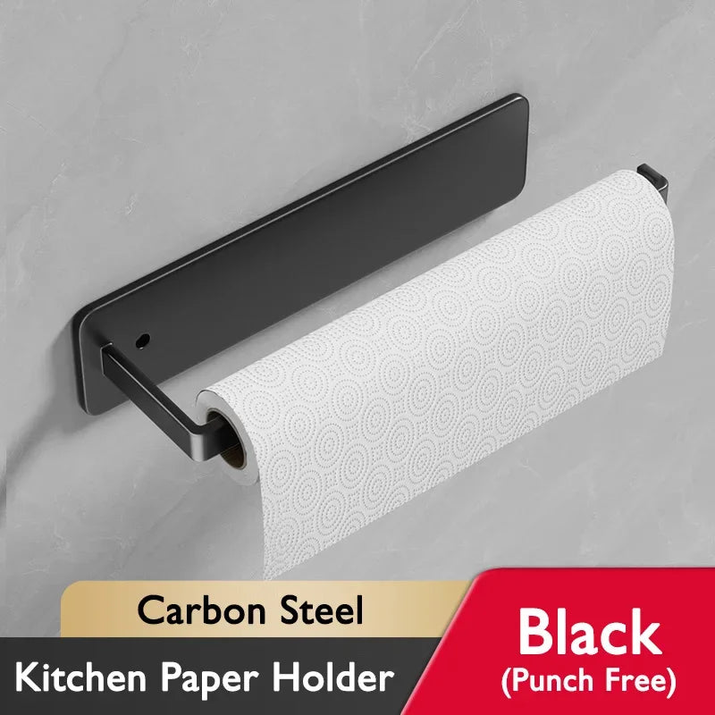 Self-Adhesive Under-Cabinet Paper Towel Holder — No-Drill Kitchen Roll Hanger