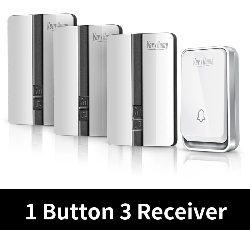 Self-Powered Wireless Doorbell — 150M Range, 51 Ringtones