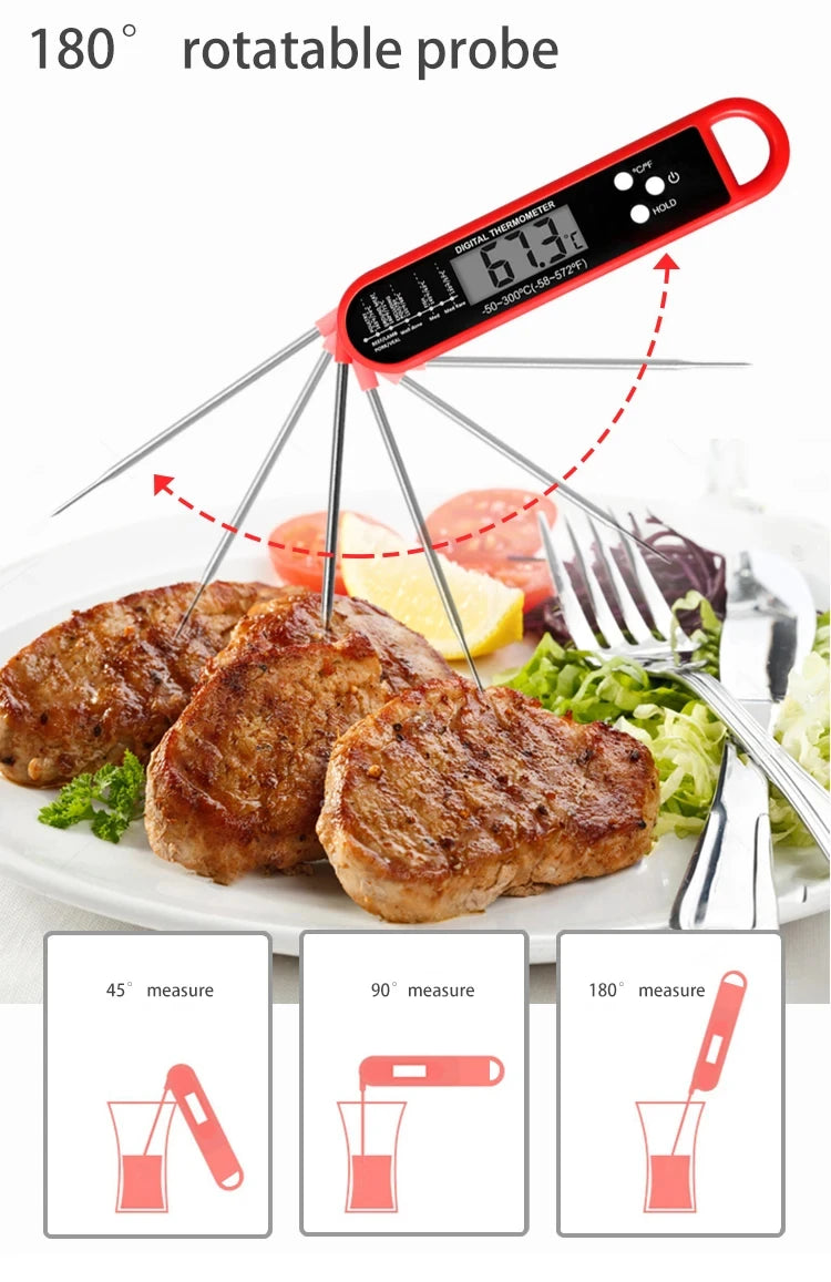 Instant-Read Digital Meat Thermometer — Waterproof