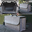 Foldable Felt Car Trunk Organizer — Collapsible Storage Box for Groceries & Gear
