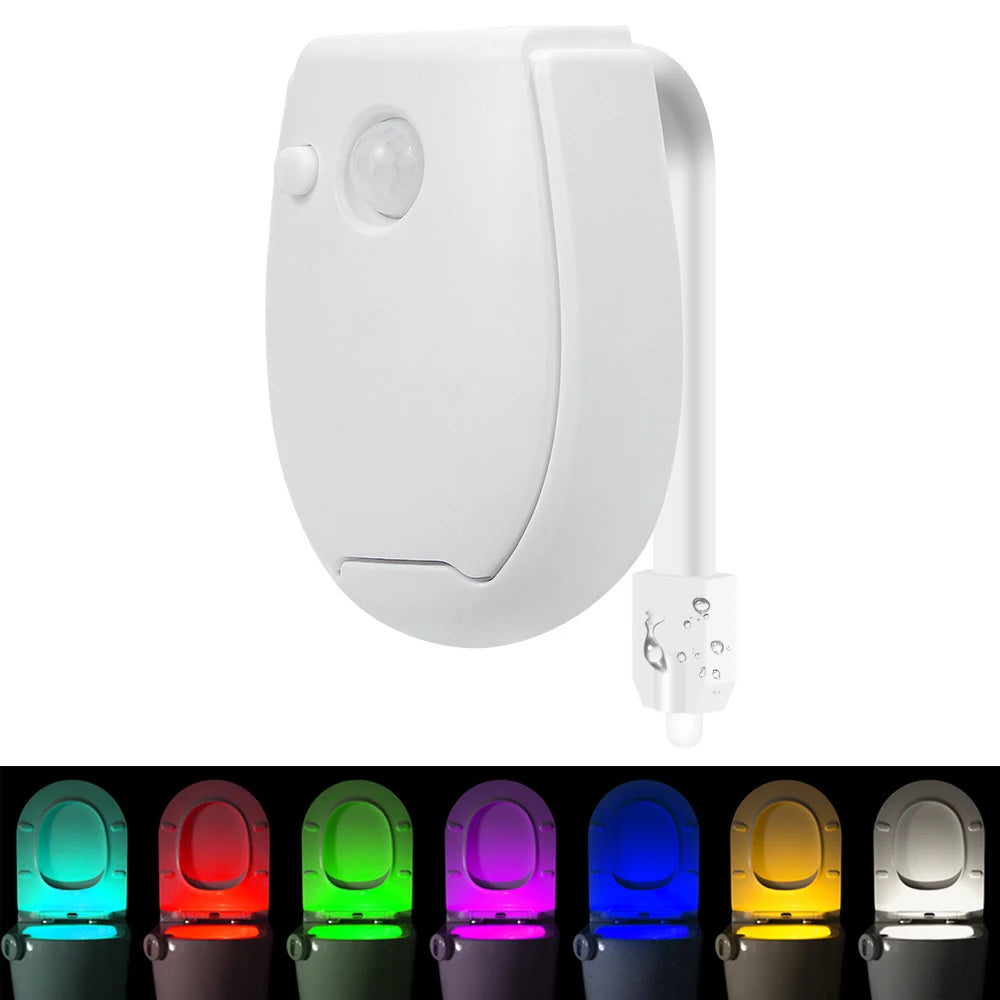 Motion-Sensor Toilet Night Light — 3-Mode RGB LED Bowl Light