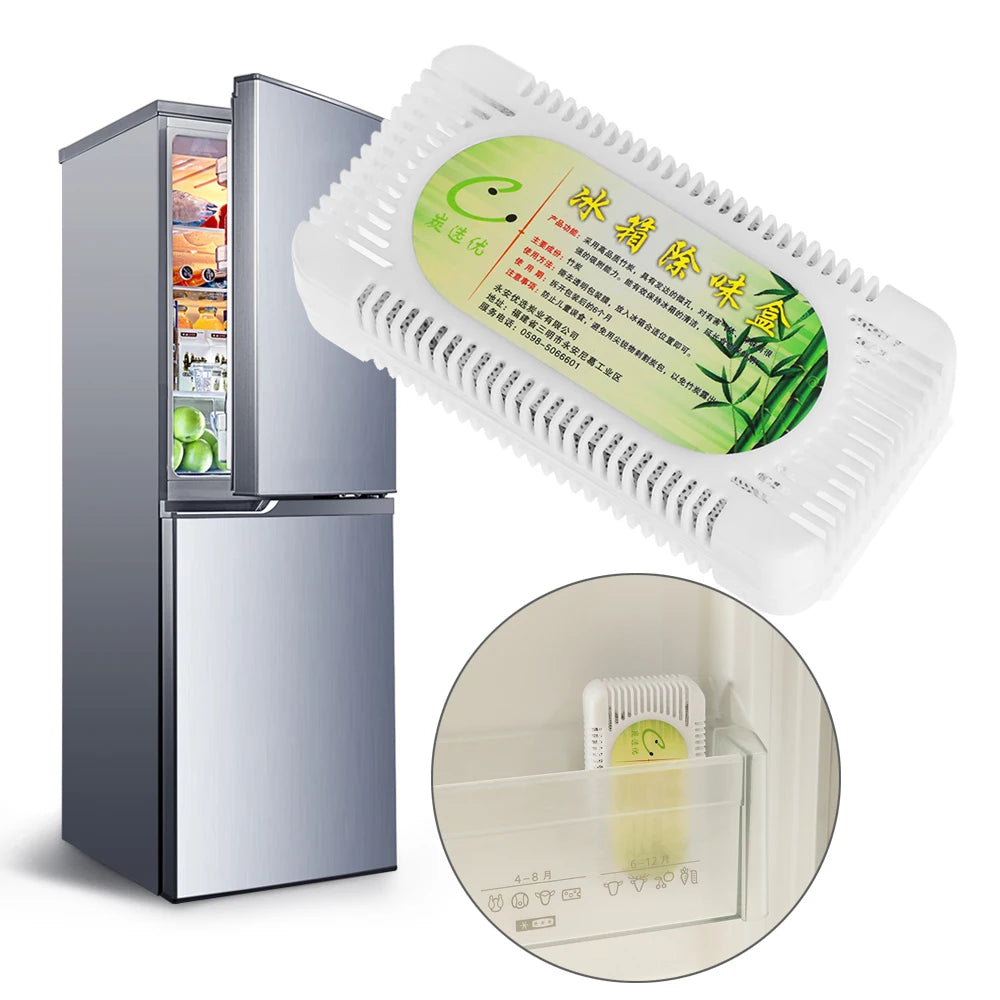 Activated Charcoal Refrigerator Deodorizer — Fridge & Freezer Odor Absorber Box
