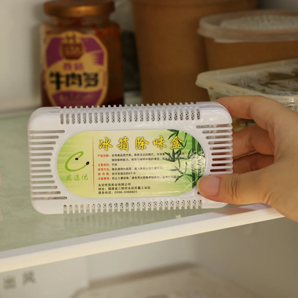 Activated Charcoal Refrigerator Deodorizer — Fridge & Freezer Odor Absorber Box