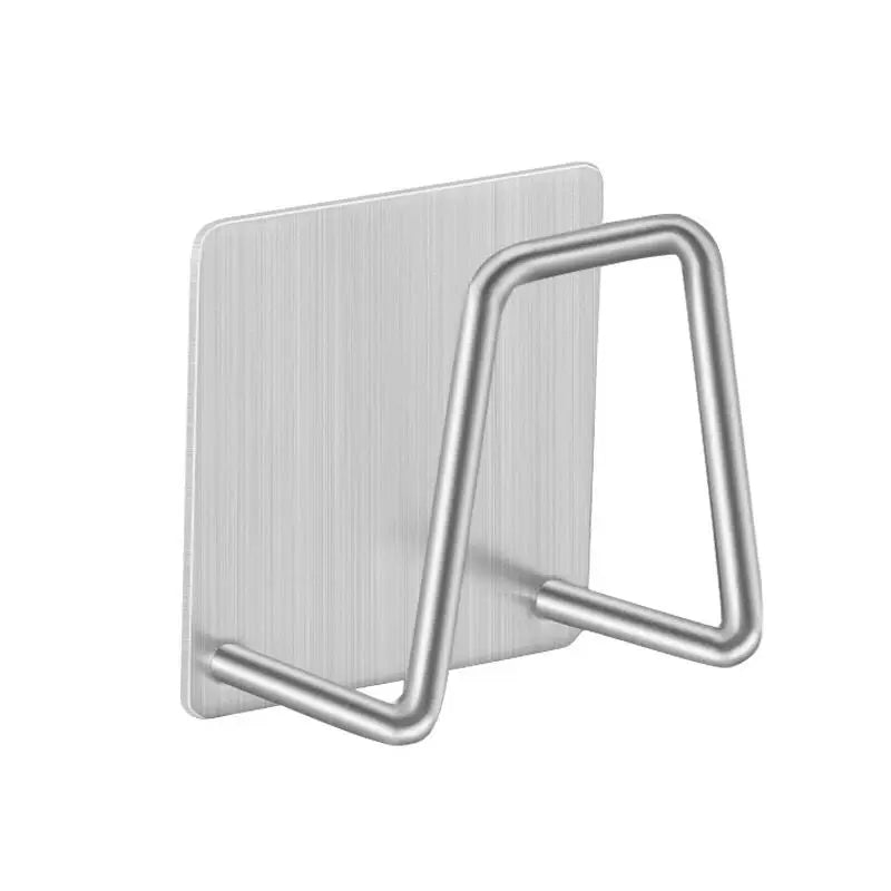 Adhesive Stainless-Steel Sponge & Dishcloth Holder Rack for Kitchen Sink