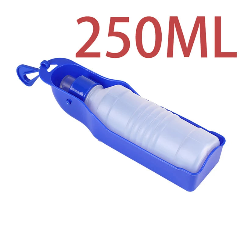 Portable Pet Water Bottle 500ml with Fold-Out Drinking Trough for Dogs