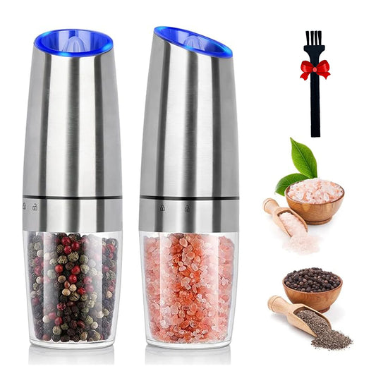 Gravity Electric Salt & Pepper Grinder — Automatic One-Hand Mill