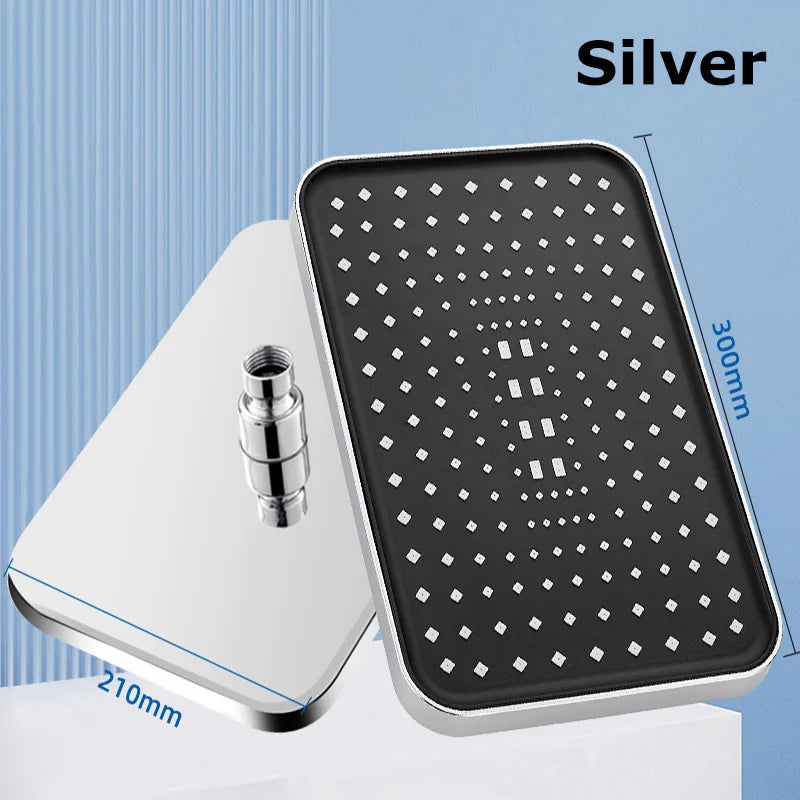 High-Pressure Rainfall Shower Head — 30cm