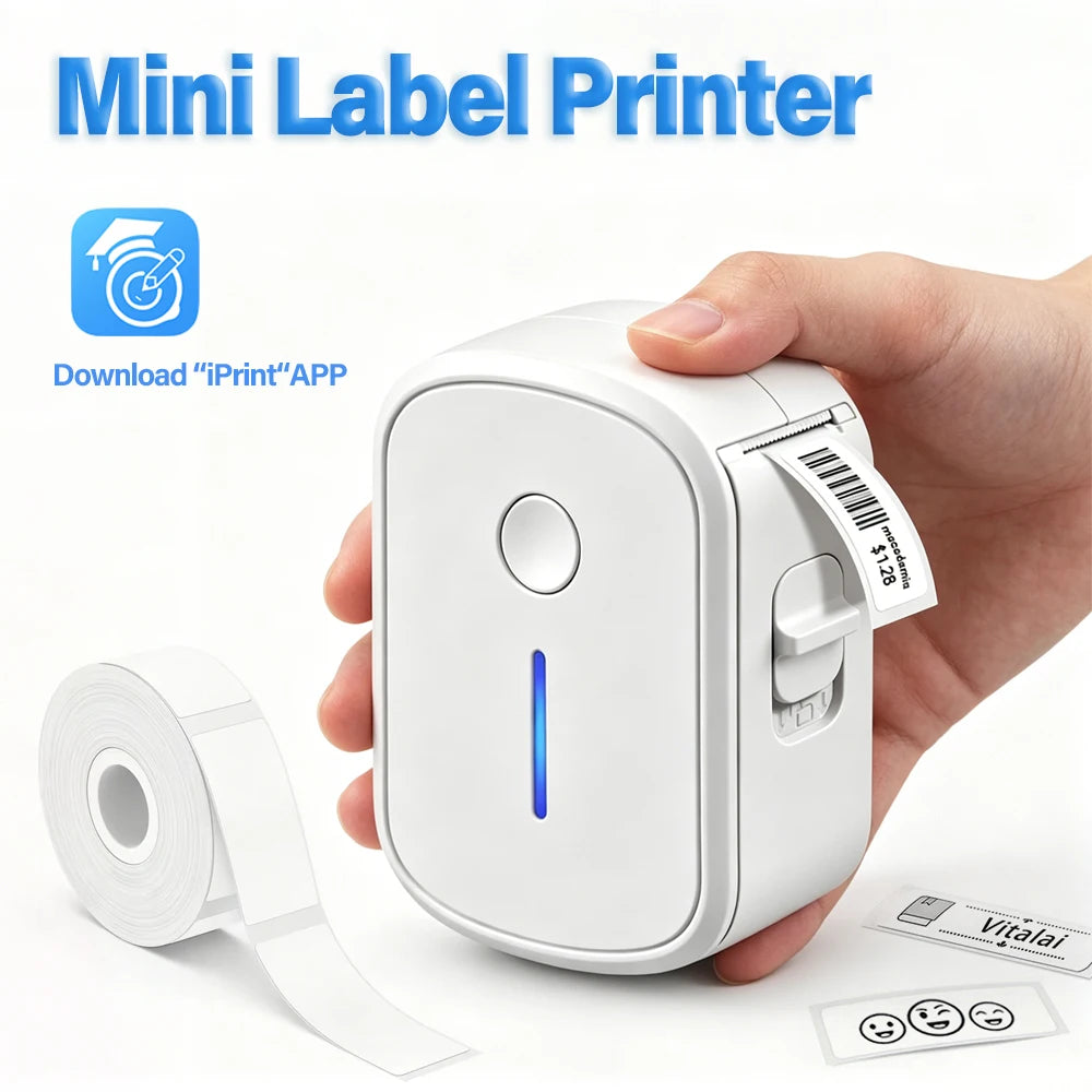 Portable Bluetooth Label Printer — Inkless
