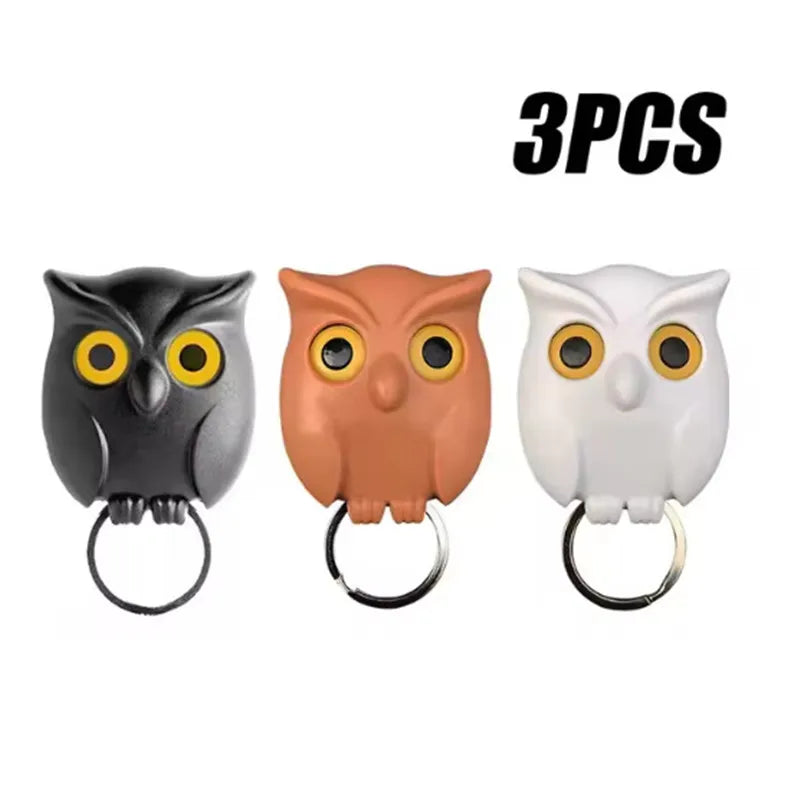 Magnetic Owl Wall Key Holder — Cute Bird Hook for Keys & Entryway