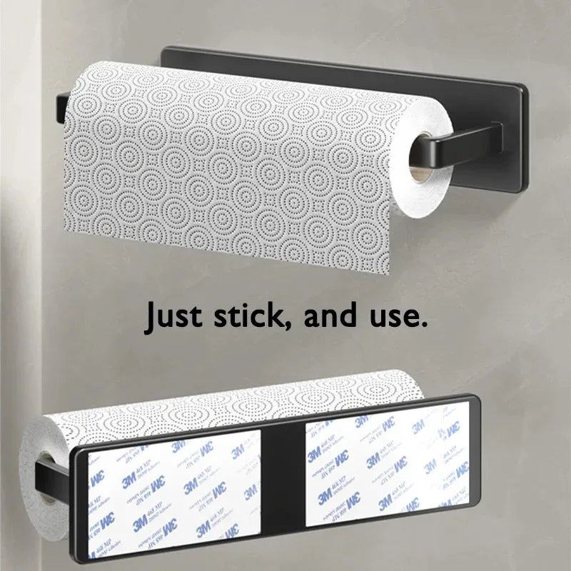 Self-Adhesive Under-Cabinet Paper Towel Holder — No-Drill Kitchen Roll Hanger
