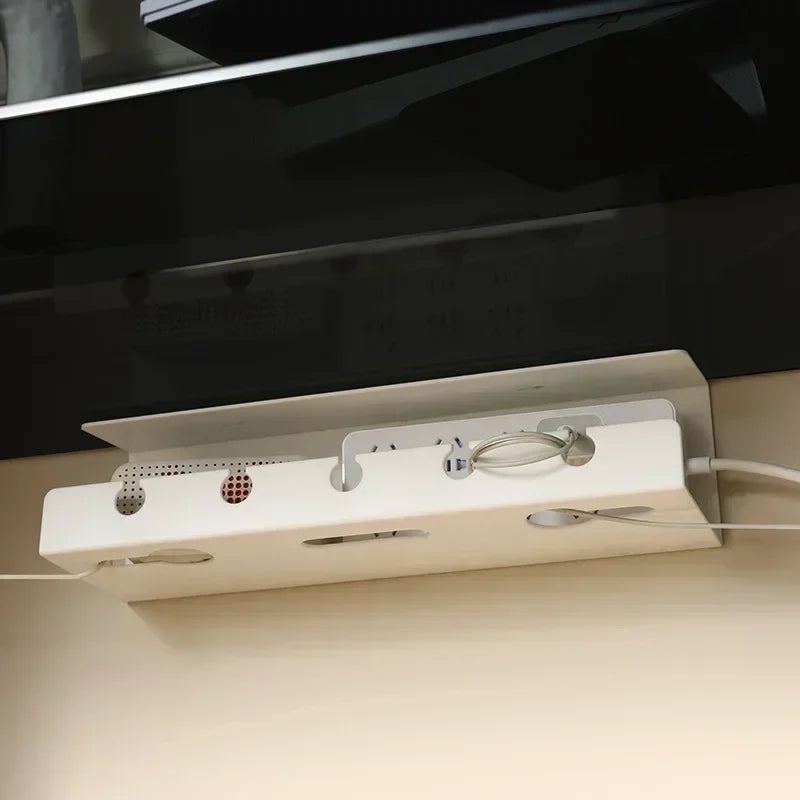 No-Drill Under-Desk Cable Management Tray with Clamp