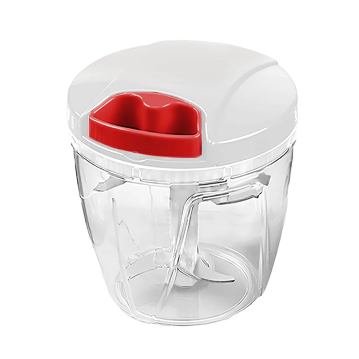 Manual Pull-String Food Chopper 600ml — Vegetable Cutter for Onion, Garlic & Herbs
