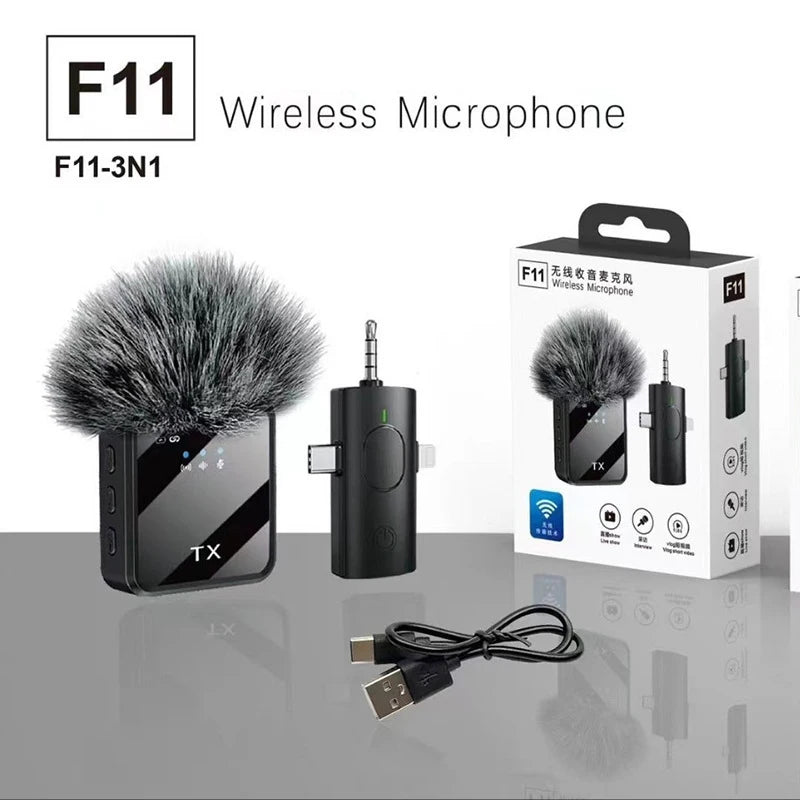 Wireless Lavalier Microphone — Noise-Cancelling