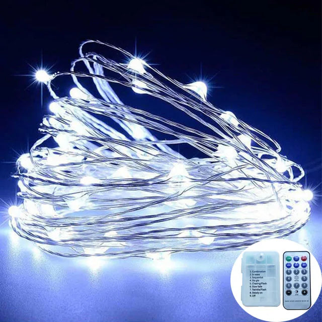 Copper-Wire Fairy String Lights 10m — USB Fairy Lights with Remote & Timer
