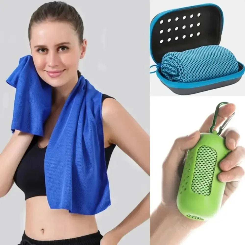Quick-Dry Microfiber Travel Towel with Carry Bag — Compact Camping & Gym Towel