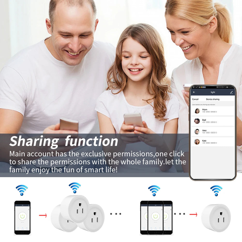 Smart WiFi Plug with Timer and Voice Control