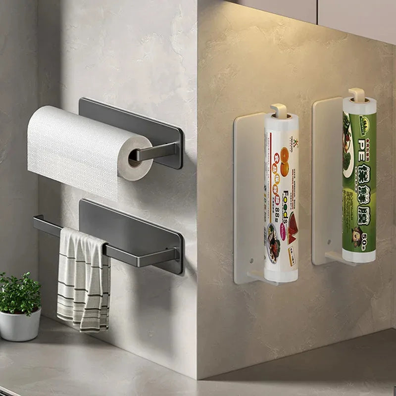 Self-Adhesive Under-Cabinet Paper Towel Holder — No-Drill Kitchen Roll Hanger
