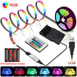 USB RGB LED Bias-Light Strip 2M with IR Remote for Monitor/TV/Desk