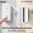 Self-Powered Wireless Doorbell — 150M Range, 51 Ringtones