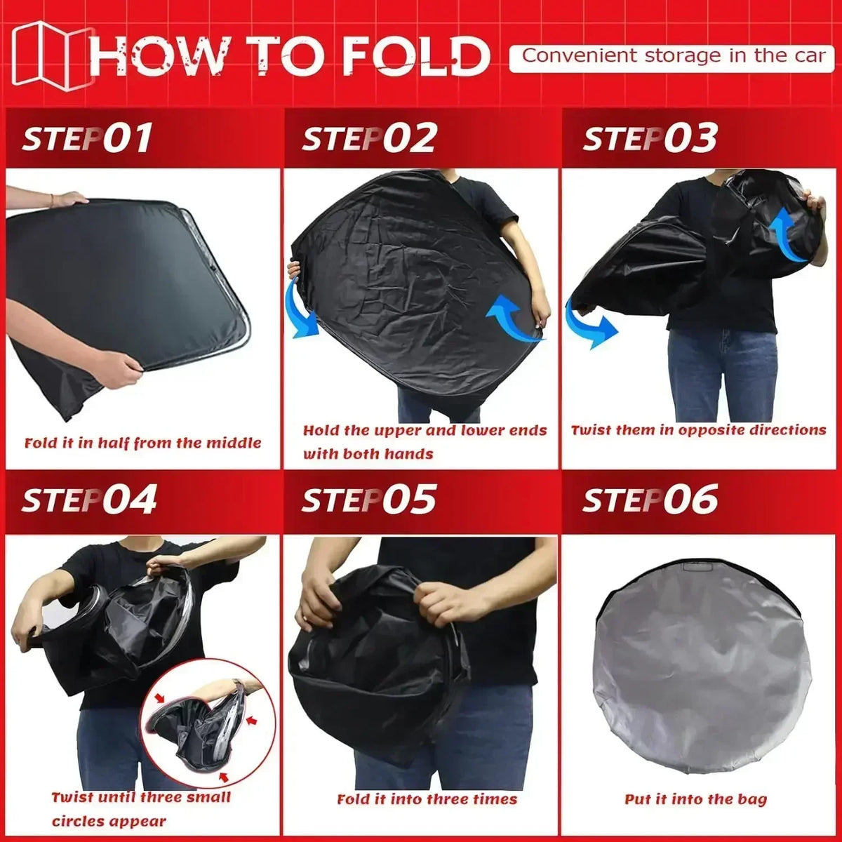 Foldable Car Windshield Sun Shade – UV Protection Heat Blocker