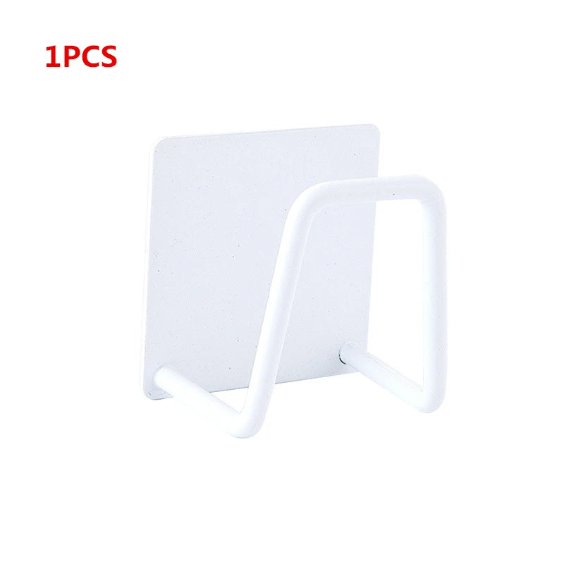Adhesive Stainless-Steel Sponge & Dishcloth Holder Rack for Kitchen Sink