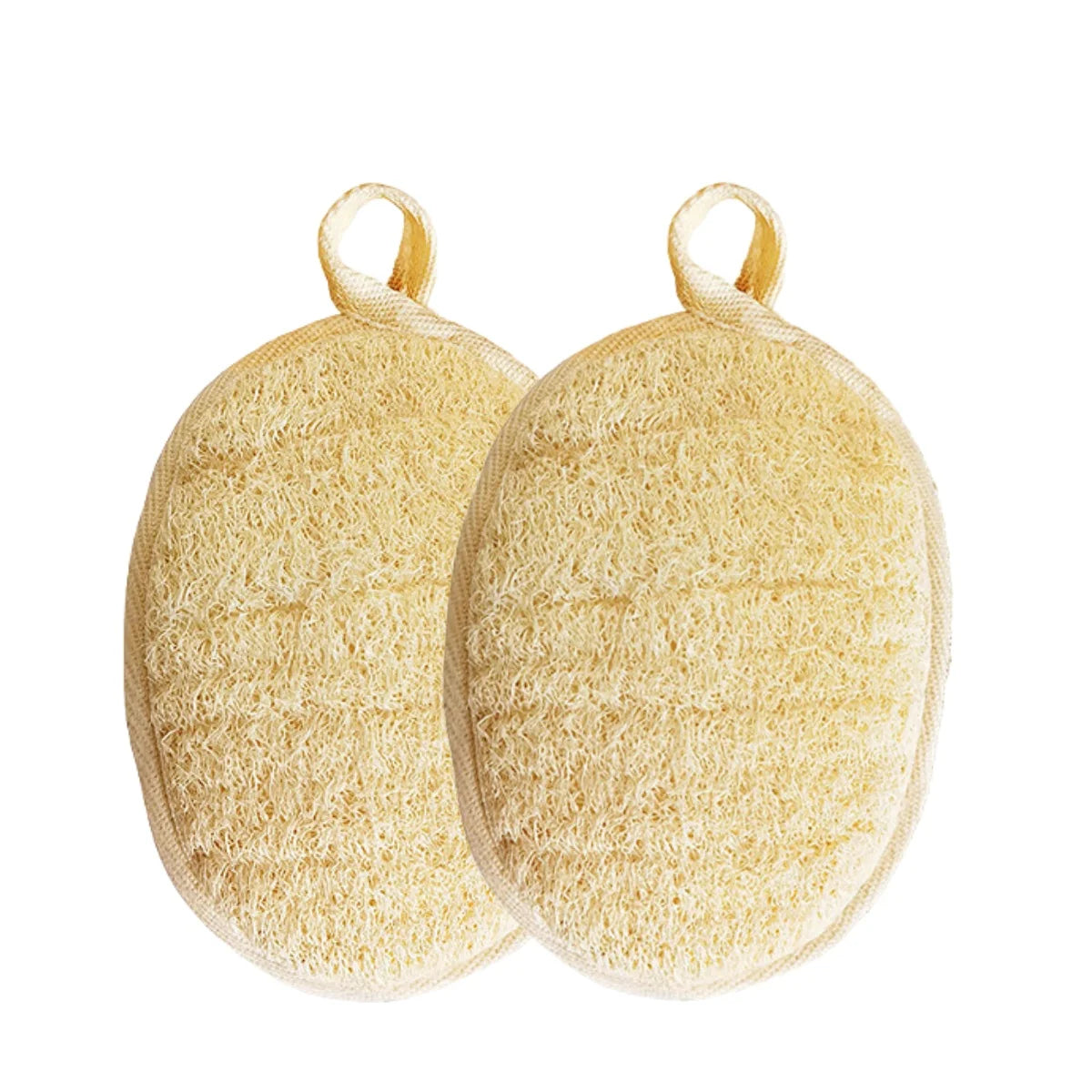 Exfoliating Loofah Back Scrubber Strap 2-Pack — Shower Bath Belt for Back Washing