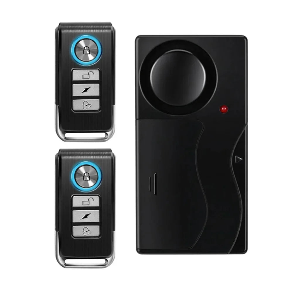 Wireless Vibration Alarm with Remote — 110dB