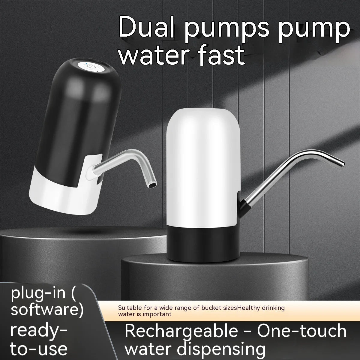 Rechargeable Gallon Water Dispenser Pump — USB Electric Drinking-Water Pump