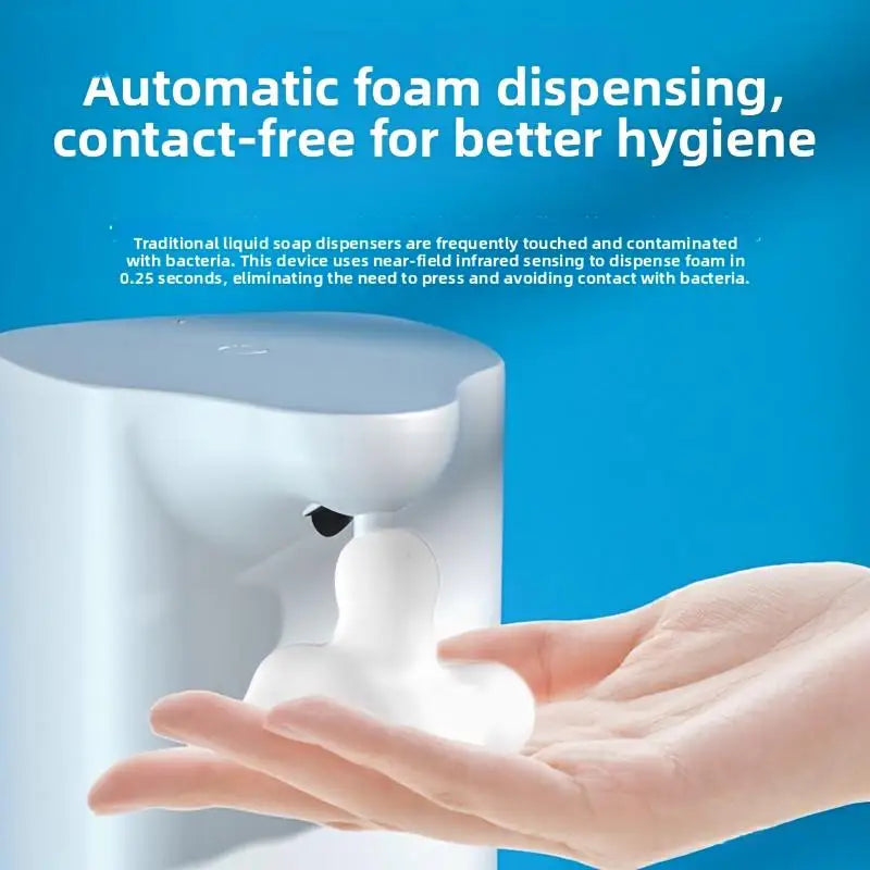 Touchless Automatic Foam Soap Dispenser 400ml USB Rechargeable — Infrared Sensor Hand Sanitizer Pump