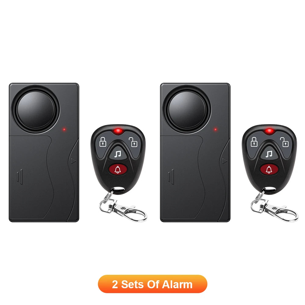 Wireless Vibration Alarm with Remote — 110dB