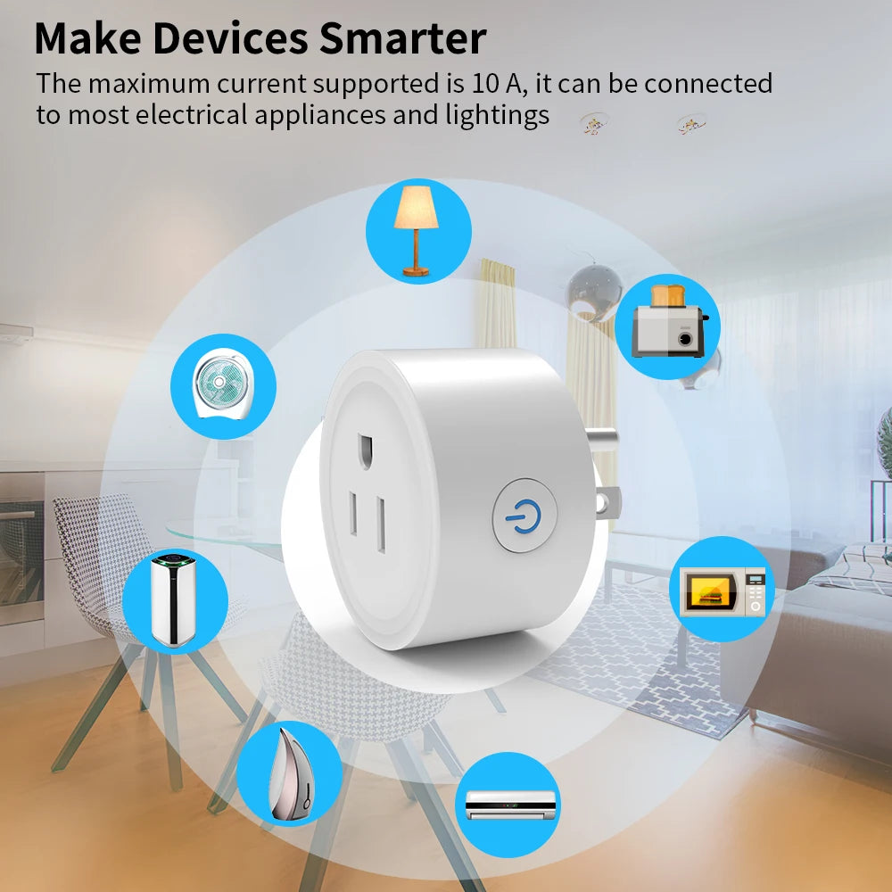 Smart WiFi Plug with Timer and Voice Control