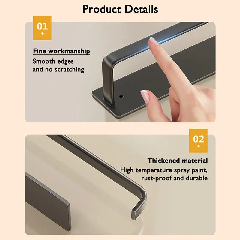 Self-Adhesive Under-Cabinet Paper Towel Holder — No-Drill Kitchen Roll Hanger