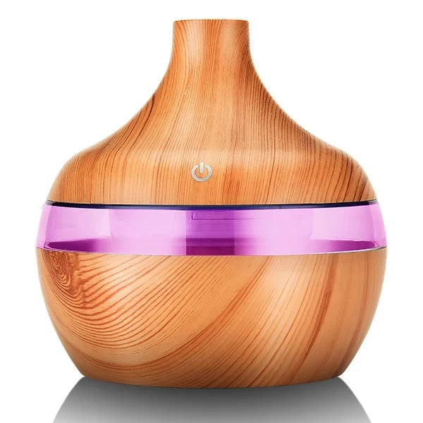 Ultrasonic Cool-Mist Aroma Diffuser 300ml with LED Light — Home Humidifier