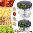 Manual Pull-String Food Chopper 600ml — Vegetable Cutter for Onion, Garlic & Herbs