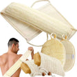 Exfoliating Loofah Back Scrubber Strap 2-Pack — Shower Bath Belt for Back Washing