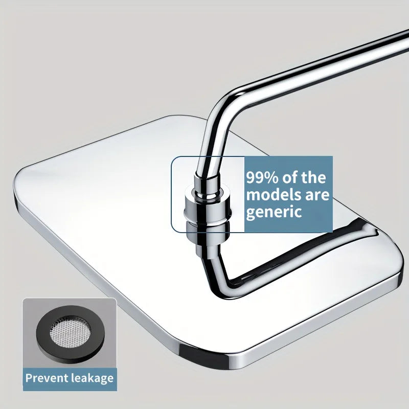 High-Pressure Rainfall Shower Head — 30cm