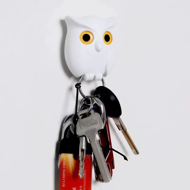 Magnetic Owl Wall Key Holder — Cute Bird Hook for Keys & Entryway