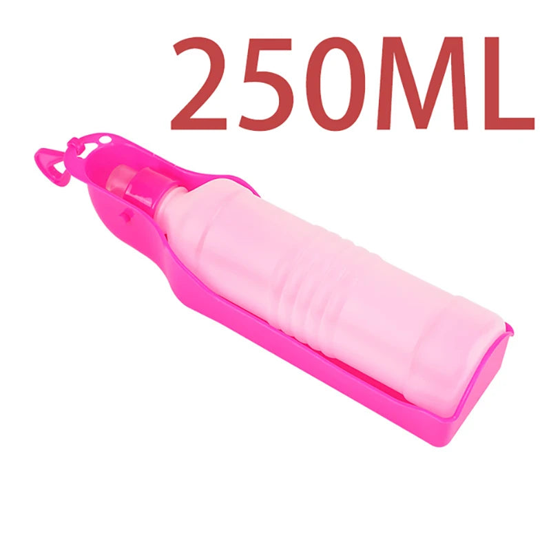 Portable Pet Water Bottle 500ml with Fold-Out Drinking Trough for Dogs