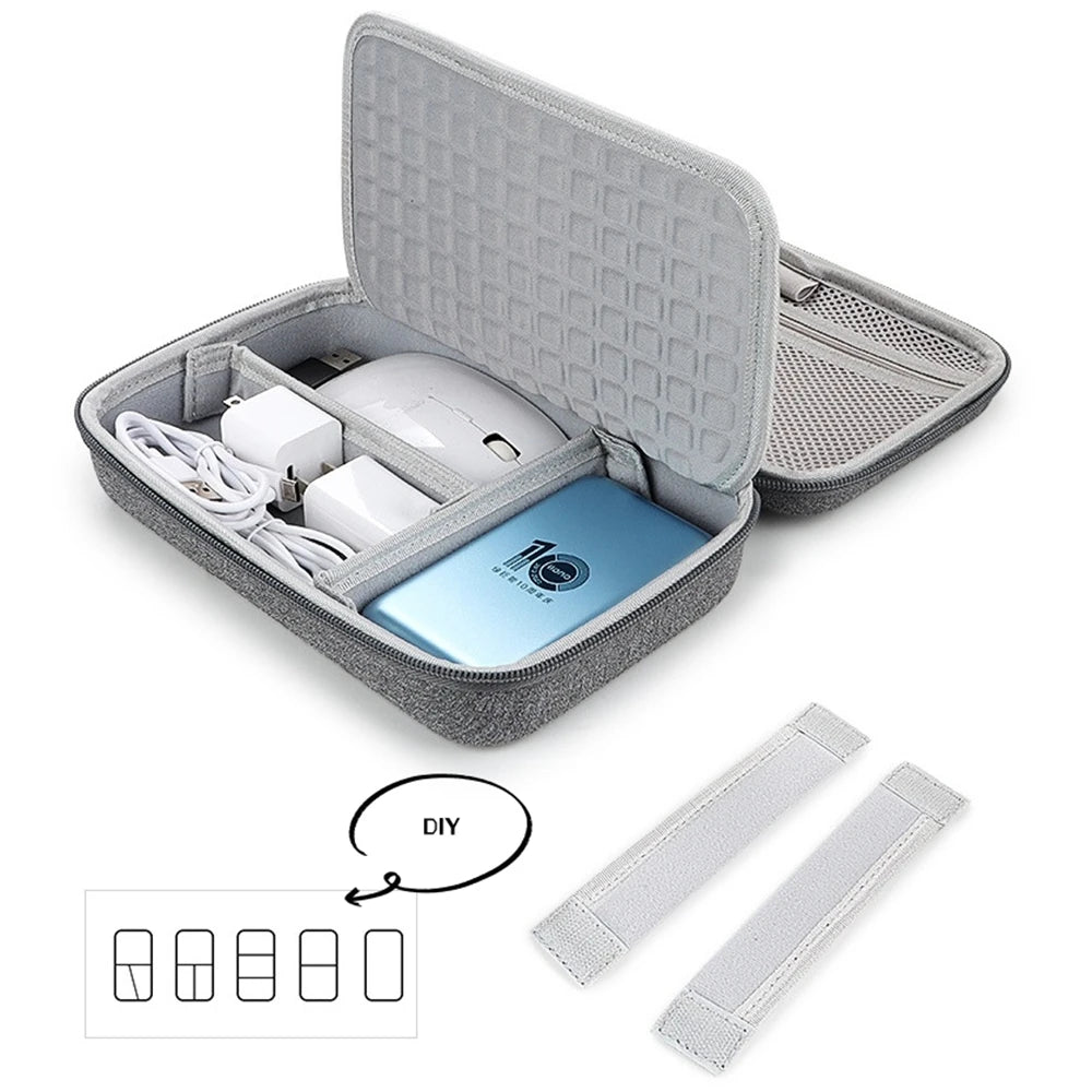 Large-Capacity Tech Organizer Pouch — Cable & Gadget Travel Case