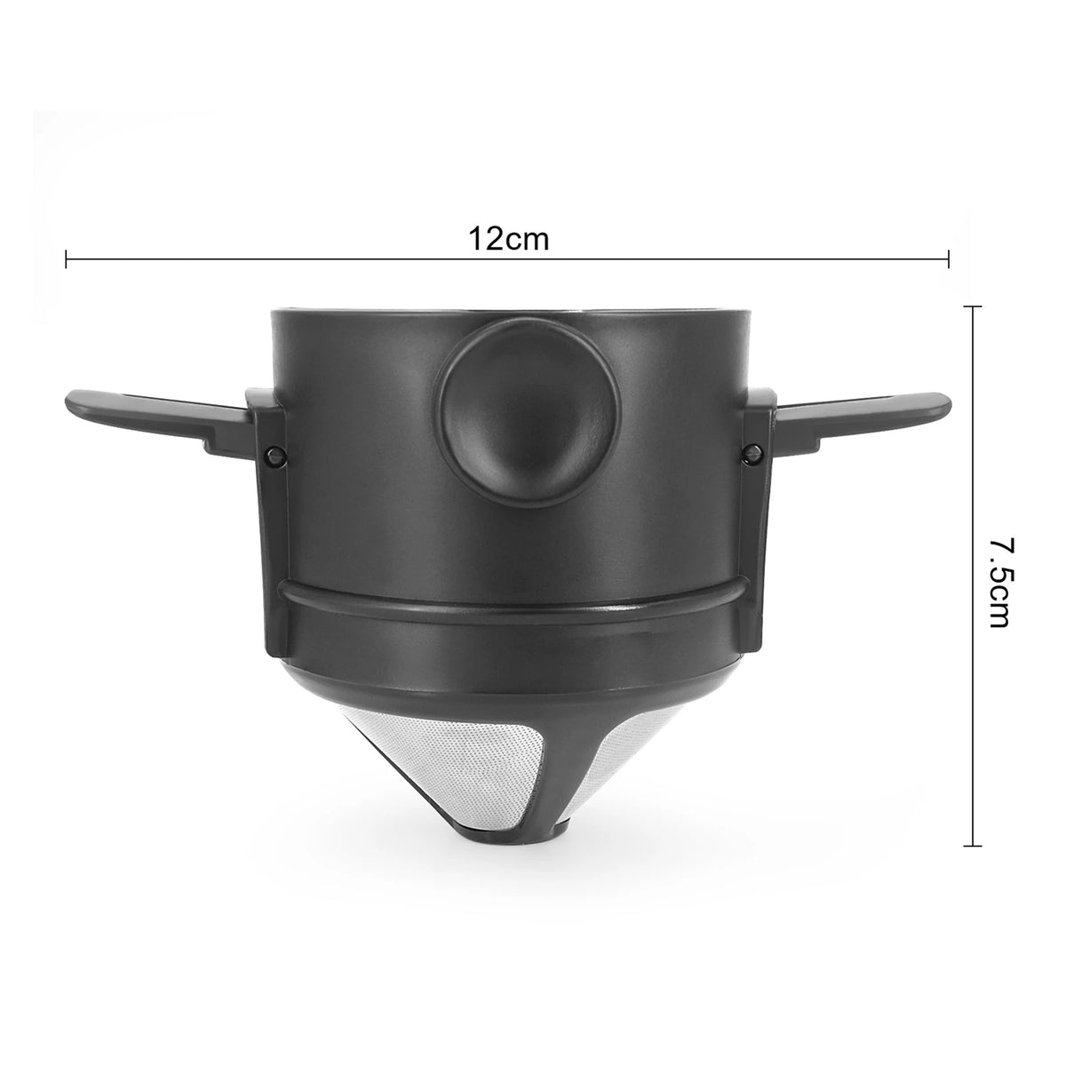 Foldable Stainless Pour-Over Coffee Dripper — Collapsible Filter Cone