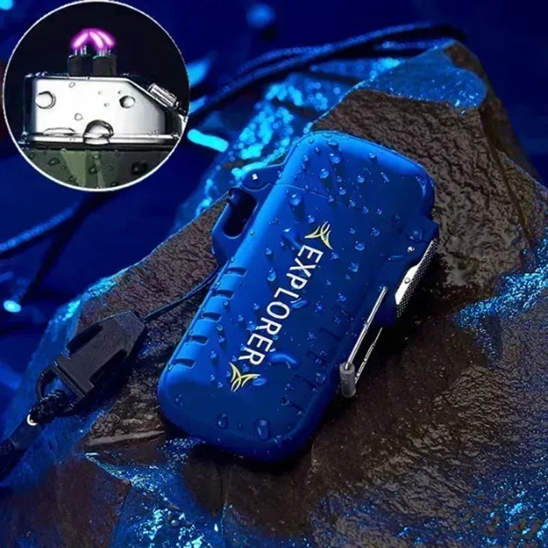 Rechargeable Double Arc Lighter — Windproof Plasma