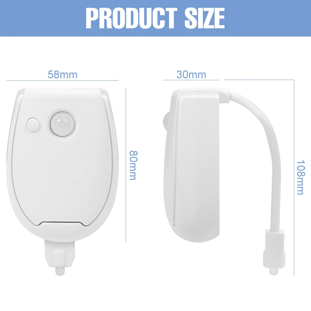 Motion-Sensor Toilet Night Light — 3-Mode RGB LED Bowl Light