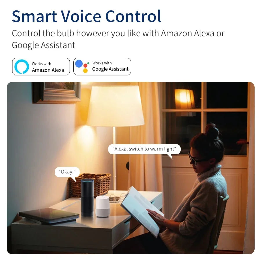 Tuya Smart RGB LED Bulb — WiFi, Voice Control