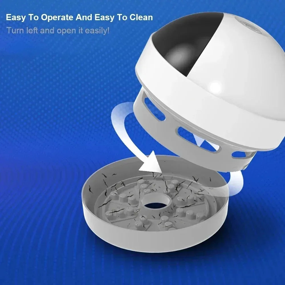 Mini Desk Vacuum Cleaner USB Rechargeable Cordless — Table Crumb & Dust Sweeper with Detachable Nozzle