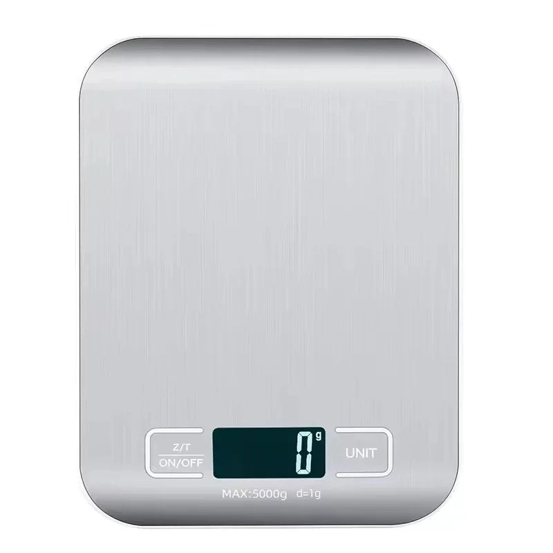 Precision Digital Kitchen Scale 5kg — LCD Food Scale with Stainless Steel Platform