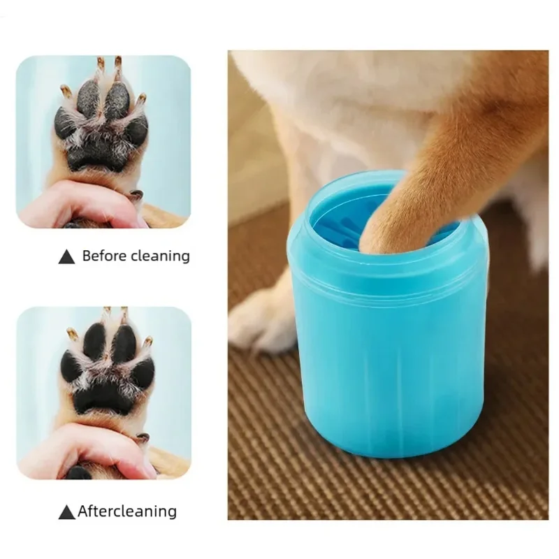 Pet Paw Cleaner Cup with Soft Silicone Bristles, Medium — Muddy Paw Washer