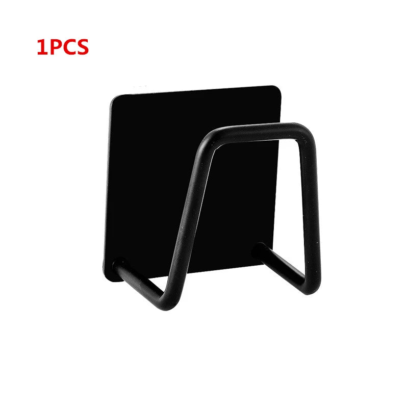 Adhesive Stainless-Steel Sponge & Dishcloth Holder Rack for Kitchen Sink